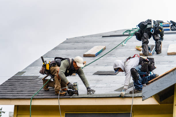 Professional Gutter Installation technician working in Drake, KY